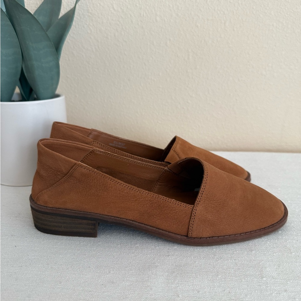 Lucky Brand Harping Brown Tan Nubuck Two Way Casual Flats - Picture 3 of 13